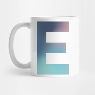 Gradient Letter E Initial Alphabet Mug